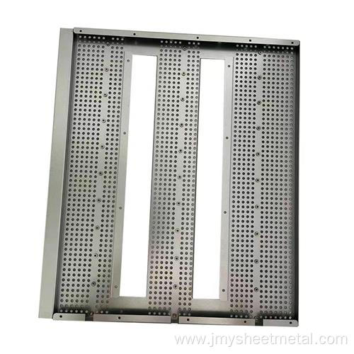 Flat metal plate with holes